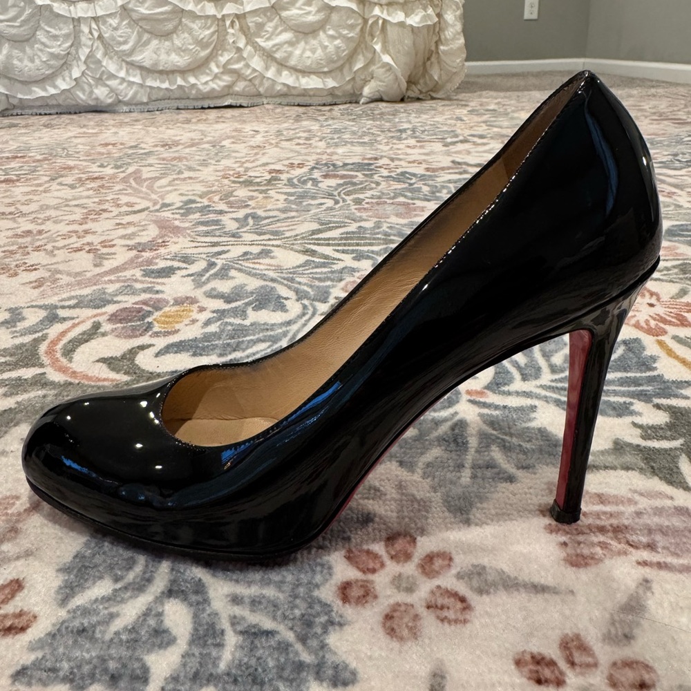 Louboutin Simple Pump 100mm Black Patent - Picture 8 of 11